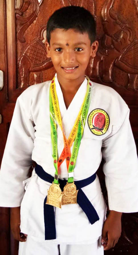 ಉಡುಪಿ: ರಾಜ್ಯ ಕರಾಟೆಯಲ್ಲಿ ರಿತೇಶ್‌ಗೆ 2 ಚಿನ್ನ