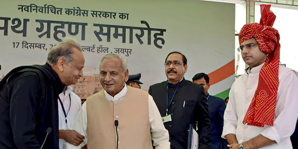 ರಾಜಸ್ಥಾನದಲ್ಲಿ ಸಂಪುಟ ರಚನೆ: 23 ಸಚಿವರಿಂದ ಪ್ರಮಾಣವಚನ ಸ್ವೀಕಾರ