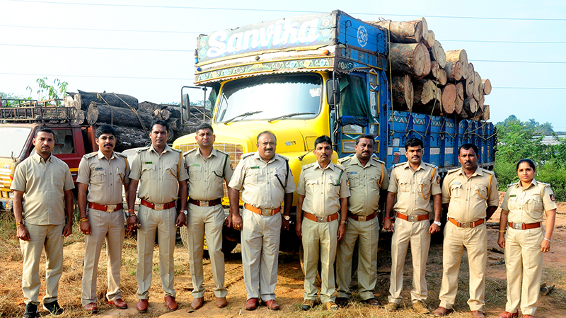 ಅಕ್ರಮ ಮರದ ದಿಮ್ಮಿ ಸಾಗಾಟ ಆರೋಪ: ಲಾರಿ ಸಹಿತ ಸೊತ್ತು ವಶ