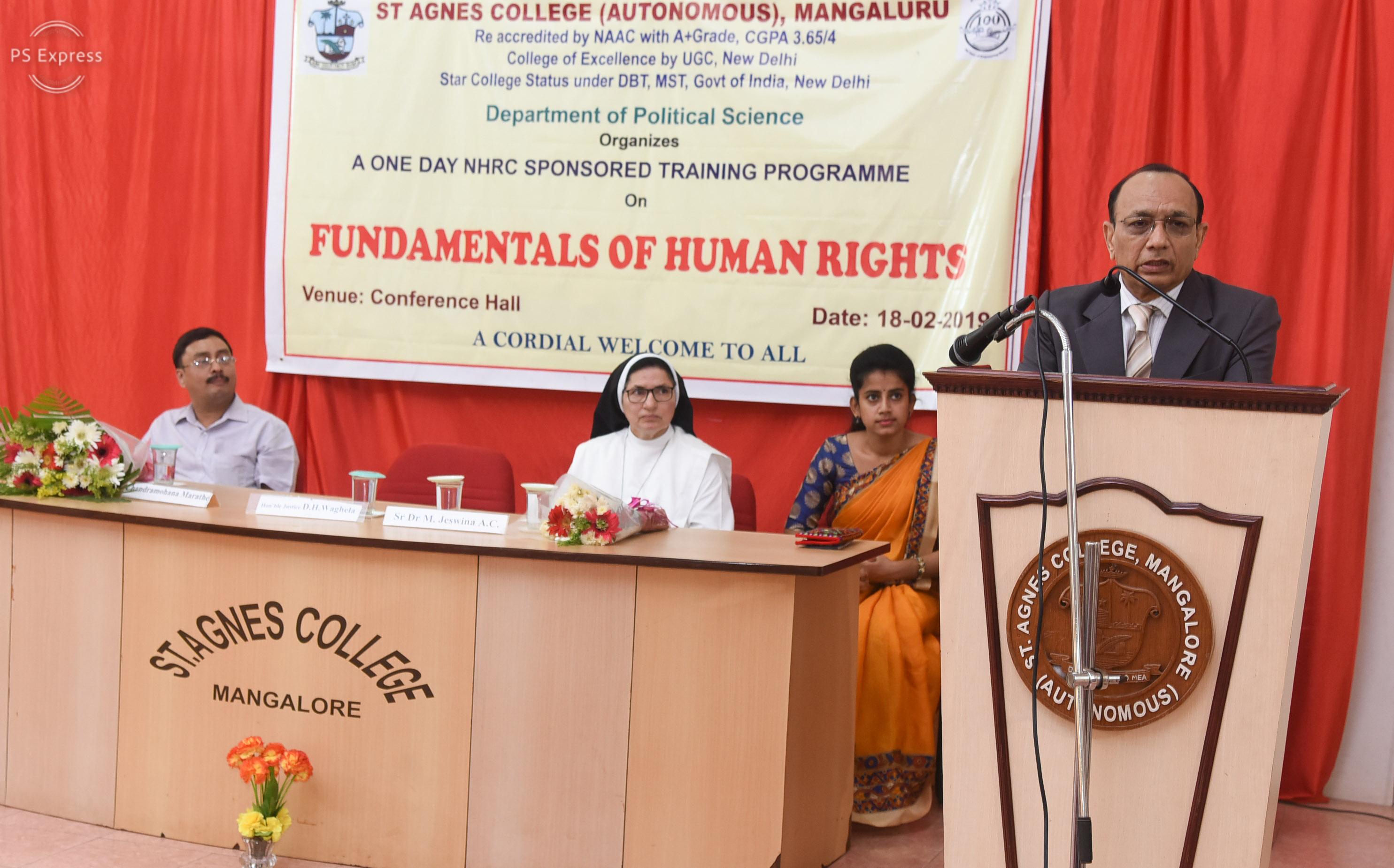 ಜನರ ಆಡಳಿತವಿದ್ದಾಗ ಮಾನವ ಹಕ್ಕುಗಳ ರಕ್ಷಣೆ: ನ್ಯಾ. ಡಿ.ಎಚ್. ವಾಘೇಲ