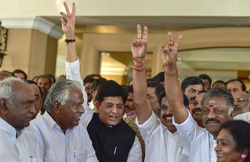 2019ರ ಲೋಕಸಭೆ ಚುನಾವಣೆ: ತಮಿಳುನಾಡಿನಲ್ಲಿ ಎಐಎಡಿಎಂಕೆ – ಬಿಜೆಪಿ ಮೈತ್ರಿ