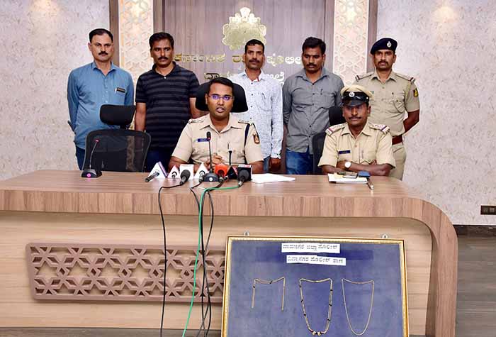 ಬಾಲಕ ಸೇರಿ ನಾಲ್ವರು ಸರಗಳ್ಳರ ಬಂಧನ: 4.20 ಲಕ್ಷ ರೂ. ಮೌಲ್ಯದ ಸೊತ್ತು ವಶ