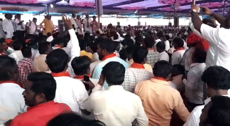 ವಿಜಯಪುರ: ಬಿಜೆಪಿ ರಾಜ್ಯಾಧ್ಯಕ್ಷರ ಎದುರೇ ಕಾರ್ಯಕರ್ತರ ಹೊಡೆದಾಟ