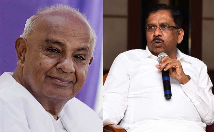 ದೇವೇಗೌಡ ನಿವಾಸಕ್ಕೆ ಡಿಸಿಎಂ ಡಾ.ಜಿ.ಪರಮೇಶ್ವರ್ ಭೇಟಿ