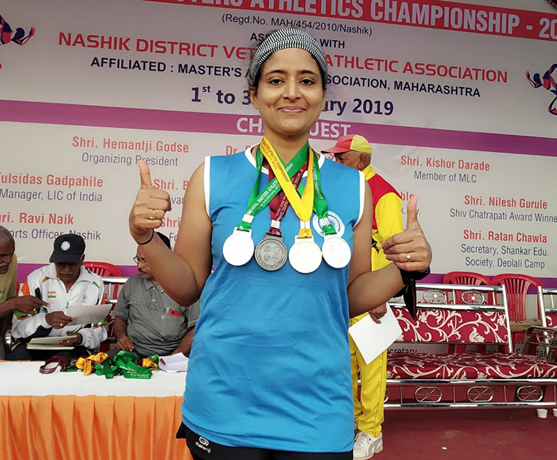 ರಾಷ್ಟ್ರೀಯ ಮಾಸ್ಟರ್ ಅಥ್ಲೇಟಿಕ್ಸ್: ವಿಟ್ಲದ ವಿಜಯಭಾರತಿಗೆ ಚಿನ್ನ