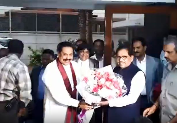 ಡಿಸಿಎಂ ಪರಮೇಶ್ವರ್ ರನ್ನು ಭೇಟಿಯಾದ ಶ್ರೀಲಂಕಾ ಮಾಜಿ ಅಧ್ಯಕ್ಷ ರಾಜಪಕ್ಷ