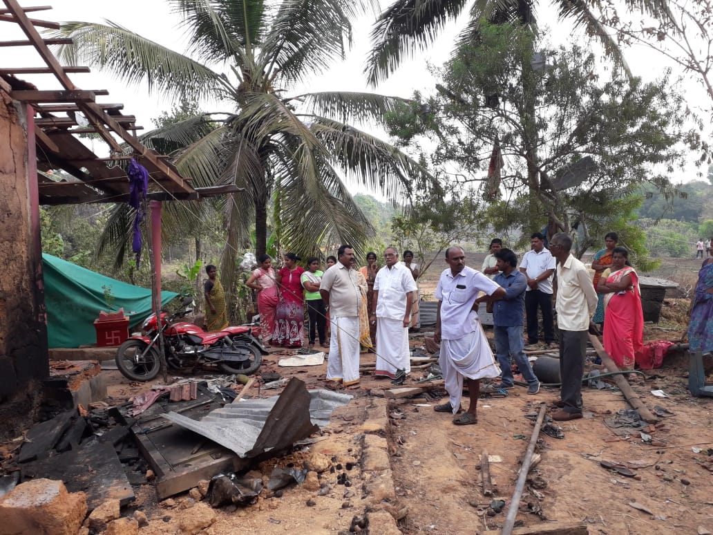 ಮಾರೂರು ಮನೆಯಲ್ಲಿ ಸ್ಫೋಟ, ಅಪಾರ ಹಾನಿ