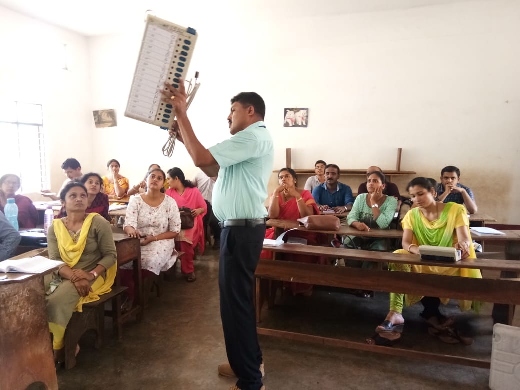 ಬಂಟ್ವಾಳ: ಮತಯಂತ್ರದ ಕುರಿತ ತರಬೇತಿ