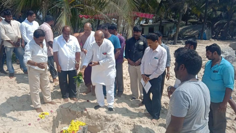 ಉಡುಪಿ: 16 ಕೋಟಿ ವೆಚ್ಚದ ಶಾಶ್ವತ ತಡೆಗೋಡೆ ಕಾಮಗಾರಿಗಳಿಗೆ ಚಾಲನೆ