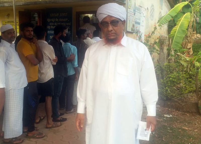 ಮೋಂಟುಗೋಳಿ:  ಬೇಕಲ್ ಉಸ್ತಾದ್ ಮತದಾನ