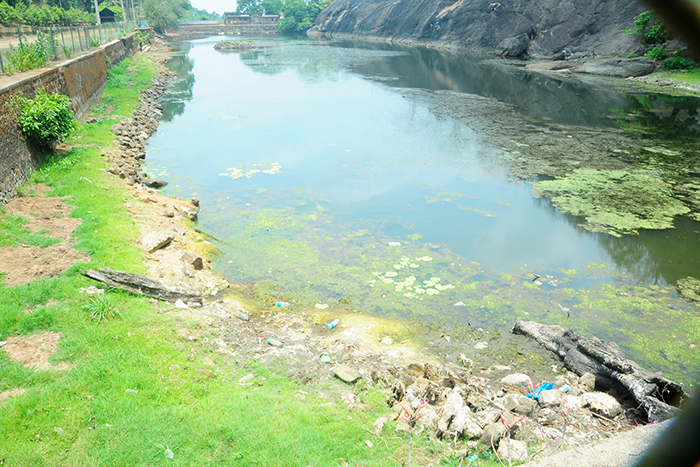 ಕಾರಿಂಜೇಶ್ವರ ದೇವಸ್ಥಾನದ ತೀರ್ಥ ಸ್ನಾನದ ಕೆರೆಯ ನೀರು ರಸ್ತೆ ಕಾಮಗಾರಿಗೆ ಬಳಕೆ: ಆರೋಪ