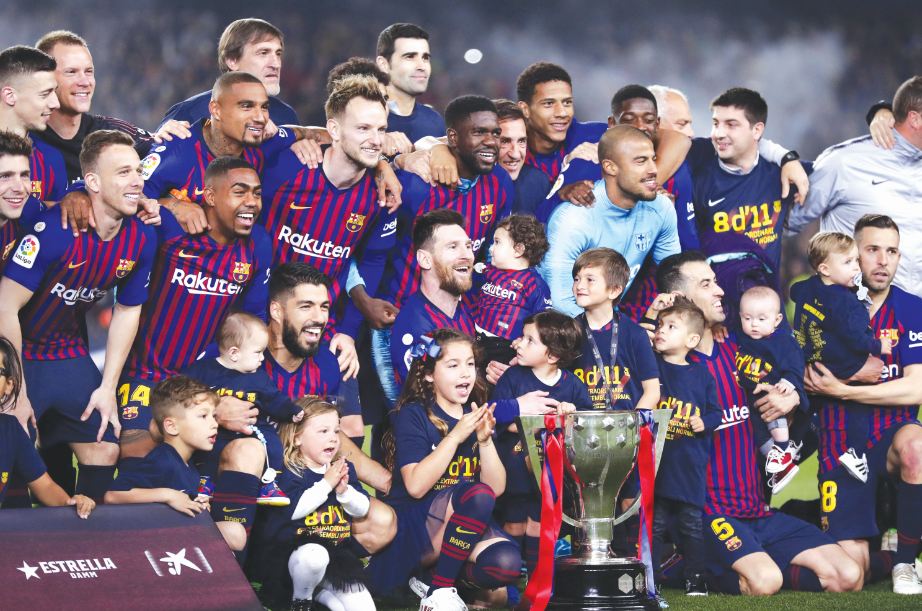 ಬಾರ್ಸಿಲೋನ ಮಡಿಲಿಗೆ ಲಾ ಲಿಗ ಪ್ರಶಸ್ತಿ