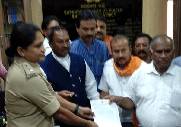 ಕೆ.ಎಸ್.ಈಶ್ವರಪ್ಪರಿಗೆ ಜೀವ ಬೆದರಿಕೆ: ಎಸ್ಪಿಗೆ ದೂರು