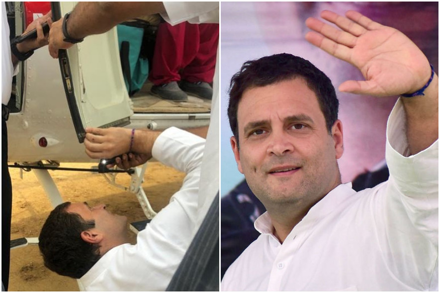 ತನ್ನ ಹೆಲಿಕಾಪ್ಟರ್ ರಿಪೇರಿಗೆ ನೆರವಾಗಿ ಜನ ಮೆಚ್ಚುಗೆಗೆ ಪಾತ್ರರಾದ ರಾಹುಲ್ ಗಾಂಧಿ