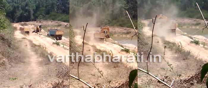 ಚಿಕ್ಕಮಗಳೂರು: ಅಕ್ರಮ ಮರಳು ಅಡ್ಡೆಗೆ ದಾಳಿ; ಹಿಟಾಚಿ ವಶಕ್ಕೆ