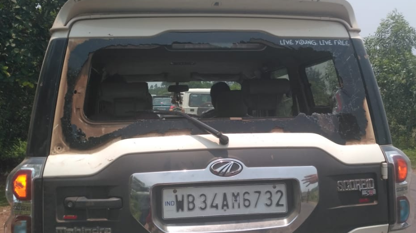 ಪಶ್ಚಿಮ ಬಂಗಾಳದಲ್ಲಿ ಹಿಂಸಾಚಾರ: ಬಿಜೆಪಿ ಅಭ್ಯರ್ಥಿಗಳ ಕಾರಿಗೆ ಕಲ್ಲೆಸೆತ