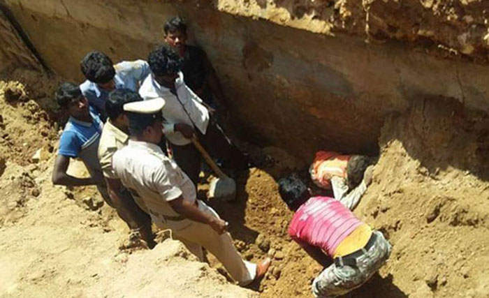 ಬೆಳಗಾವಿ: ರಸ್ತೆ ಕಾಮಗಾರಿ ವೇಳೆ ಮಣ್ಣು ಕುಸಿದು ಮೂವರು ಕಾರ್ಮಿಕರು ಮೃತ್ಯು