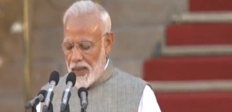 ದೇಶದ ಪ್ರಧಾನಿಯಾಗಿ 2ನೆ ಬಾರಿ ನರೇಂದ್ರ ಮೋದಿ ಪ್ರಮಾಣವಚನ