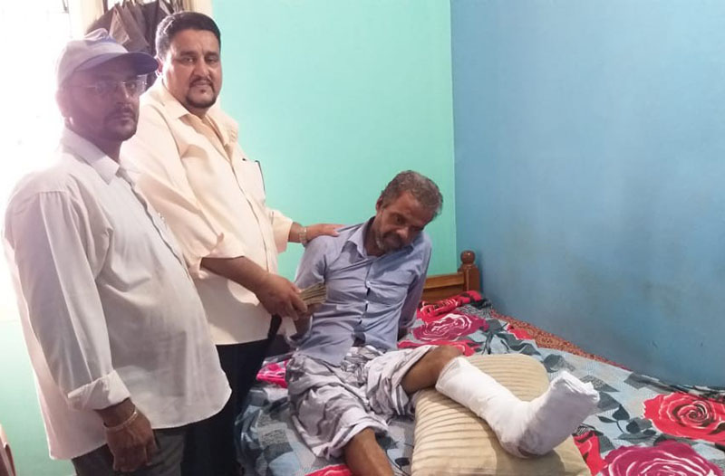 ಗಾಯಾಳು ಚಿಕಿತ್ಸೆಗಾಗಿ ಧನ ಸಹಾಯ ಹಸ್ತಾಂತರ