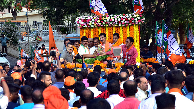 ನಳಿನ್ ಗೆಲುವು; ಸಂಭ್ರಮದ ವಿಜಯೋತ್ಸವ ಮೆರವಣಿಗೆ