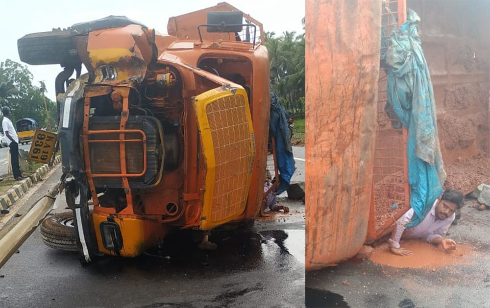 ಉಪ್ಪೂರು ಸಮೀಪ ಟಿಪ್ಪರ್ ಪಲ್ಟಿ: ಚಾಲಕ ಸಹಿತ ಇಬ್ಬರು ಮೃತ್ಯು