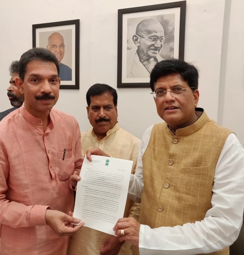 ತಕ್ಷಣ ಕ್ರಮ ಕೈಗೊಳ್ಳಲು ಕೇಂದ್ರ ರೈಲ್ವೆ ಸಚಿವರ ಭರವಸೆ: ಸಂಸದ ನಳಿನ್