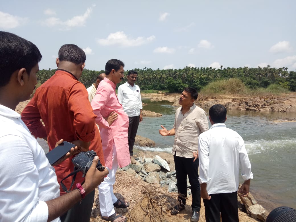 ಜಕ್ರಿಬೆಟ್ಟು ಜಾಕ್ವೆಲ್‍ಗೆ ಸಂಸದ ನಳಿನ್ ಕುಮಾರ್ ಭೇಟಿ-ವೀಕ್ಷಣೆ