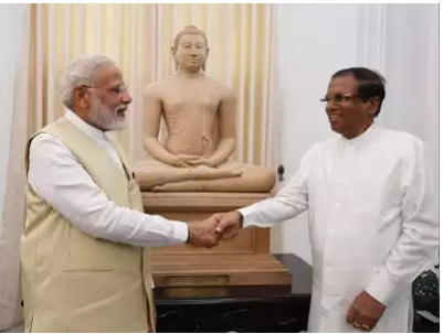 ಶ್ರೀಲಂಕಾ ಅಧ್ಯಕ್ಷರಿಂದ ಪ್ರಧಾನಿಗೆ ಬುದ್ಧನ ಅಪೂರ್ವ ಪ್ರತಿಮೆಯ ಉಡುಗೊರೆ