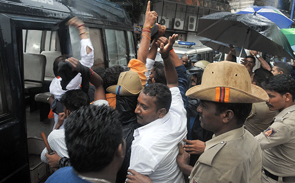 ಮಂಗಳೂರು: ಕನ್ಹಯ್ಯ ಕುಮಾರ್ ವಿರುದ್ಧ ಪ್ರತಿಭಟನೆಗೆ ಯತ್ನಿಸಿದವರು ಪೊಲೀಸ್ ವಶಕ್ಕೆ