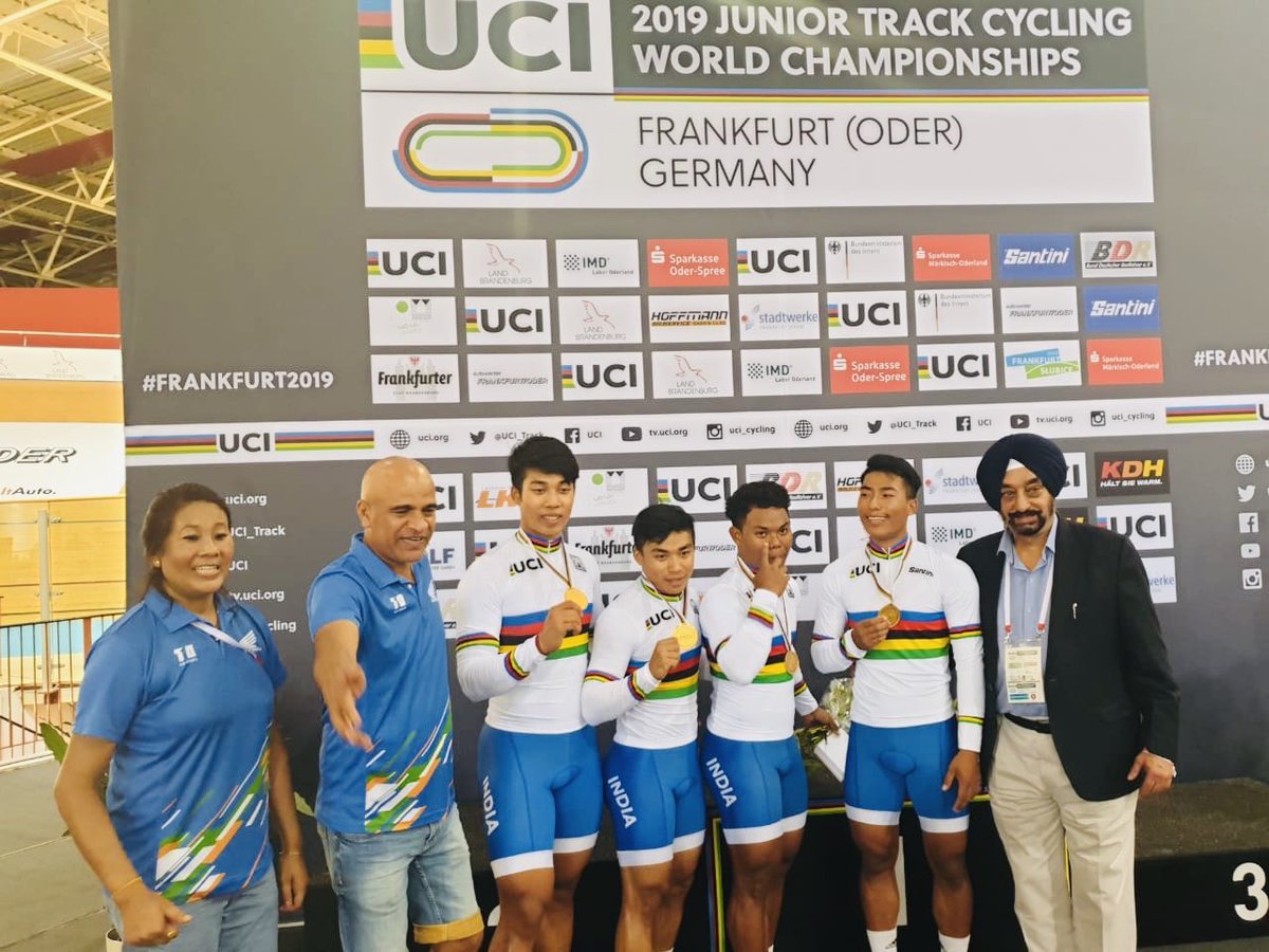 ಐತಿಹಾಸಿಕ ಚಿನ್ನ ಜಯಿಸಿದ ಭಾರತದ ಸೈಕ್ಲಿಸ್ಟ್ ಗಳು ಐತಿಹಾಸಿಕ ಚಿನ್ನ ಜಯಿಸಿದ ಭಾರತದ ಸೈಕ್ಲಿಸ್ಟ್ ಗಳು