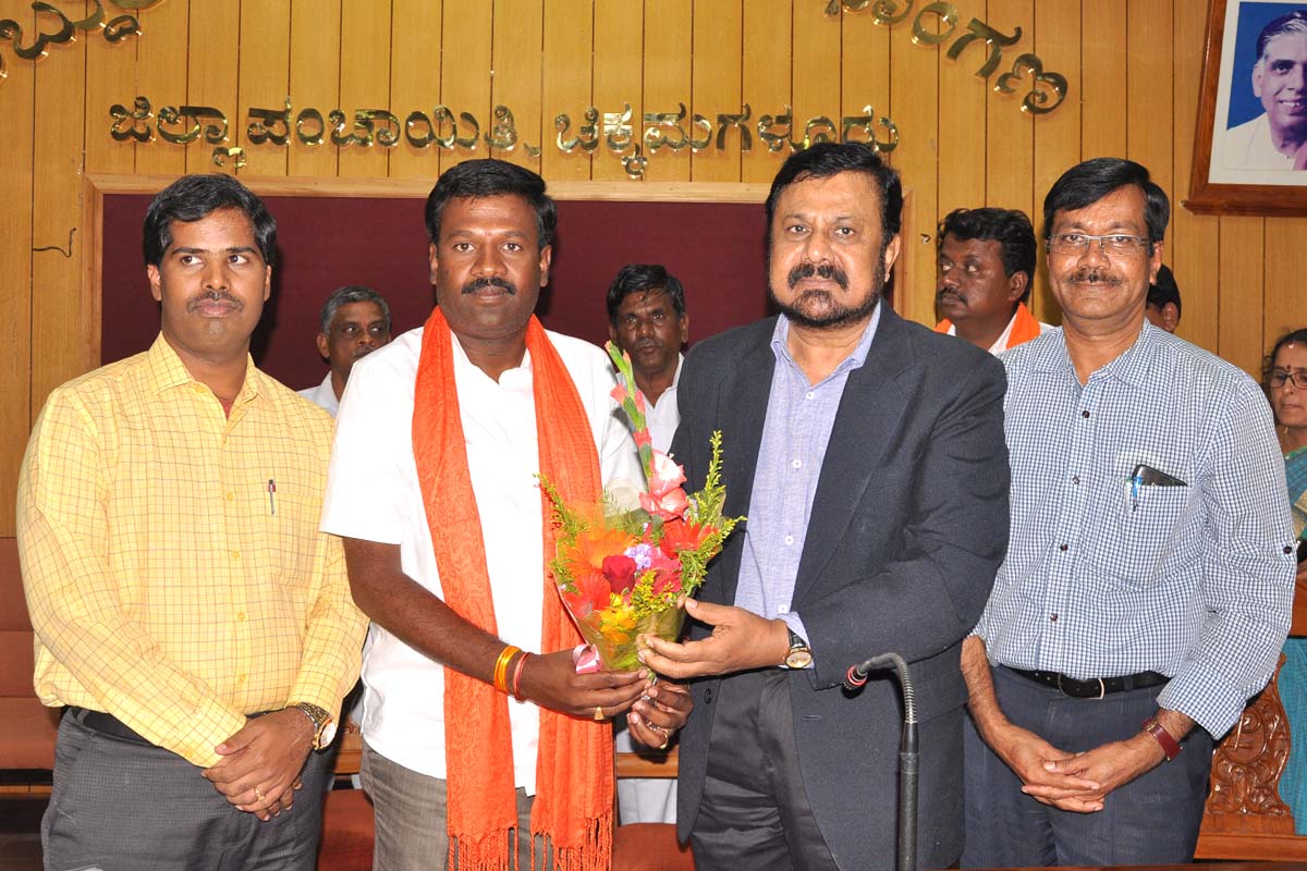 ಚಿಕ್ಕಮಗಳೂರು: ಜಿಪಂ ಉಪಾಧ್ಯಕ್ಷರಾಗಿ ವಿಜಯಕುಮಾರ್ ಅವಿರೋಧ ಆಯ್ಕೆ