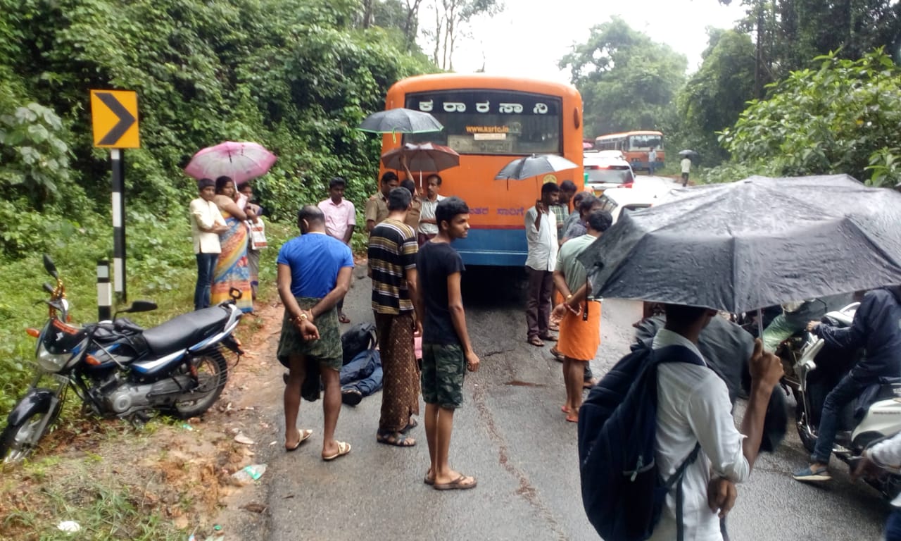 ಧರ್ಮಸ್ಥಳ: ಬಸ್ ಢಿಕ್ಕಿ; ಬೈಕ್ ಸವಾರ ಸ್ಥಳದಲ್ಲೇ ಮೃತ್ಯು