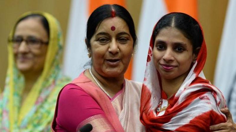 ತನ್ನನ್ನು ಪಾಕ್‌ನಿಂದ ವಾಪಸ್ ತಂದಿದ್ದ ಸುಶ್ಮಾ ಸ್ವರಾಜ್‌ಗೆ ಗೀತಾಳ ಅಂತಿಮ ನಮನ