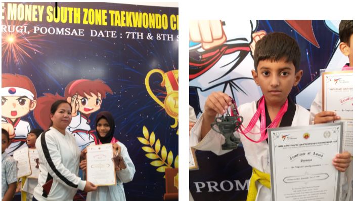 ಸೌತ್ ಝೋನ್ ಟೇಕ್ವಾಂಡೋ ಚಾಂಪಿಯನ್ ಶಿಪ್: ಬರಕ ಇಂಟರ್ ನ್ಯಾಶನಲ್ ಸ್ಕೂಲ್‌ಗೆ 2 ಚಿನ್ನ, 2 ಬೆಳ್ಳಿ ಪದಕ