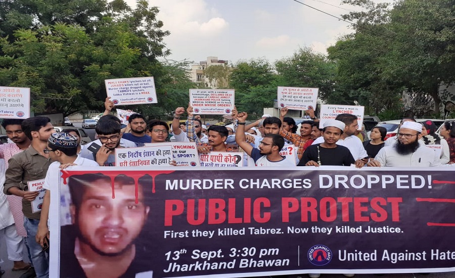 ತಬ್ರೇಝ್ ಹತ್ಯೆ ಪ್ರಕರಣದ ಆರೋಪಿಗಳು ಕೊಲೆ ಆರೋಪದಿಂದ ಖುಲಾಸೆ: ದಿಲ್ಲಿಯಲ್ಲಿ ಬೃಹತ್ ಪ್ರತಿಭಟನೆ