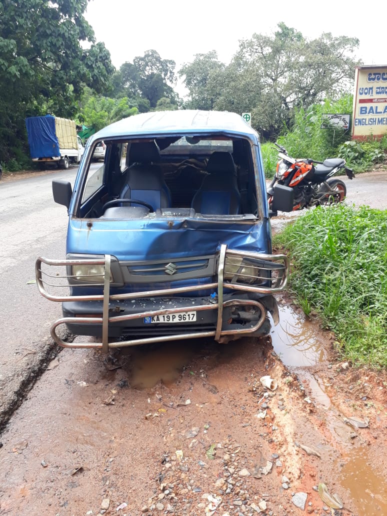 ಮಾಣಿಯಲ್ಲಿ ಸರಣಿ ಅಪಘಾತ: ಬೈಕ್ ಸವಾರನಿಗೆ ಗಾಯ