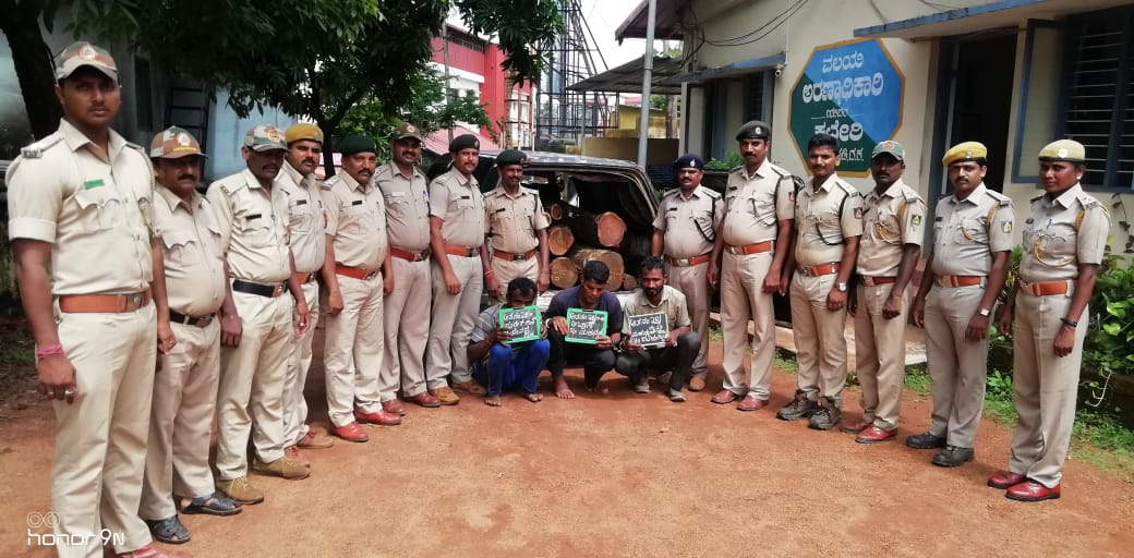 ಬೆಳ್ತಂಗಡಿ: ಮರ ಕಳವು ಆರೋಪ ; ಮೂವರು ಸೆರೆ