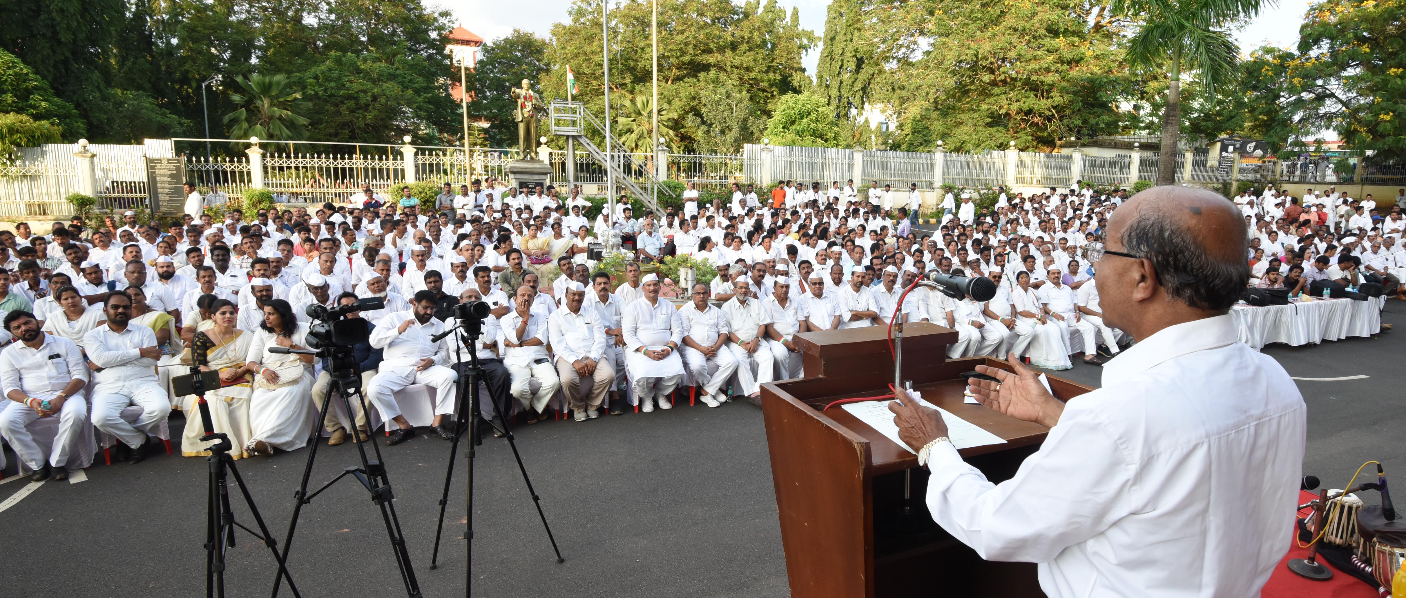 ಗಾಂಧಿ 150- ಕಾಂಗ್ರೆಸ್‌ನಿಂದ ಕಾಲ್ನಡಿಗೆ ಜಾಥಾ