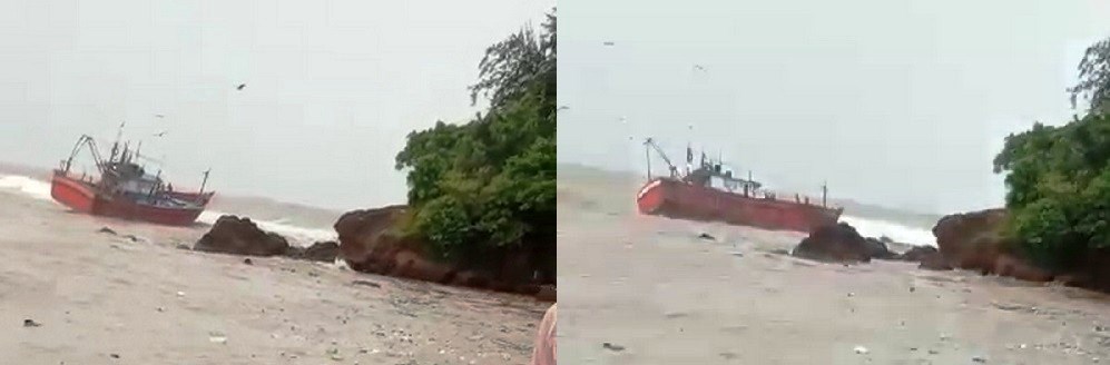 ಭಟ್ಕಳ: ಅರಬಿ ಸಮುದ್ರದಲ್ಲಿ ಚಂಡಮಾರುತಕ್ಕೆ ಸಿಲುಕಿದ ಮೀನುಗಾರಿಕ ದೋಣಿಯ ರಕ್ಷಣೆ