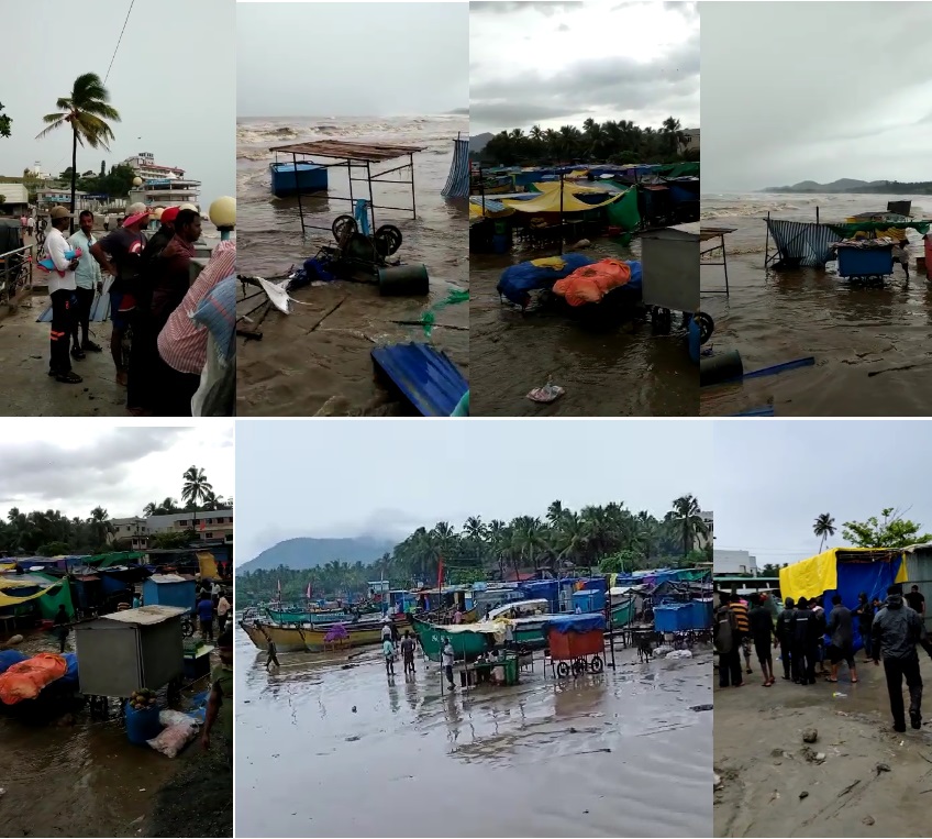 ವಾಯುಭಾರ ಕುಸಿತ: ಉತ್ತರಕನ್ನಡ ಜಿಲ್ಲೆಯಲ್ಲಿ ವರುಣನ ಅರ್ಭಟ