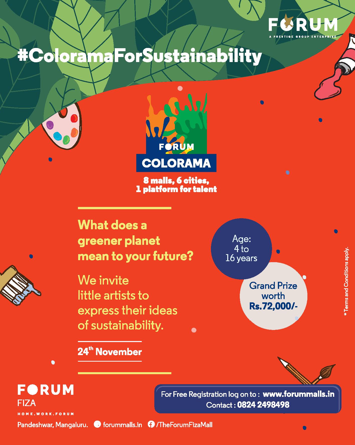 ಮಂಗಳೂರು: ನ. 24ರಂದು ‘ಫೋರಮ್ ಕಲರಮ-ಚಿತ್ರಕಲಾ ಸ್ಪರ್ಧೆ’