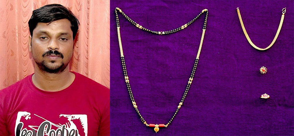 ಅಂತರ್ ಜಿಲ್ಲಾ ಕಳವು ಆರೋಪಿಯ ಬಂಧನ: ಚಿನ್ನಾಭರಣ ವಶ