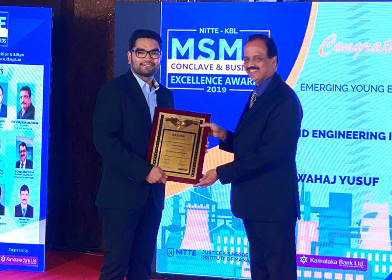 ಉದ್ಯಮಿ ವಹಾಝ್ ಯೂಸುಫ್‍ಗೆ ಉದಯೋನ್ಮುಖ ಯುವ ಉದ್ಯಮಿ ಪ್ರಶಸ್ತಿ