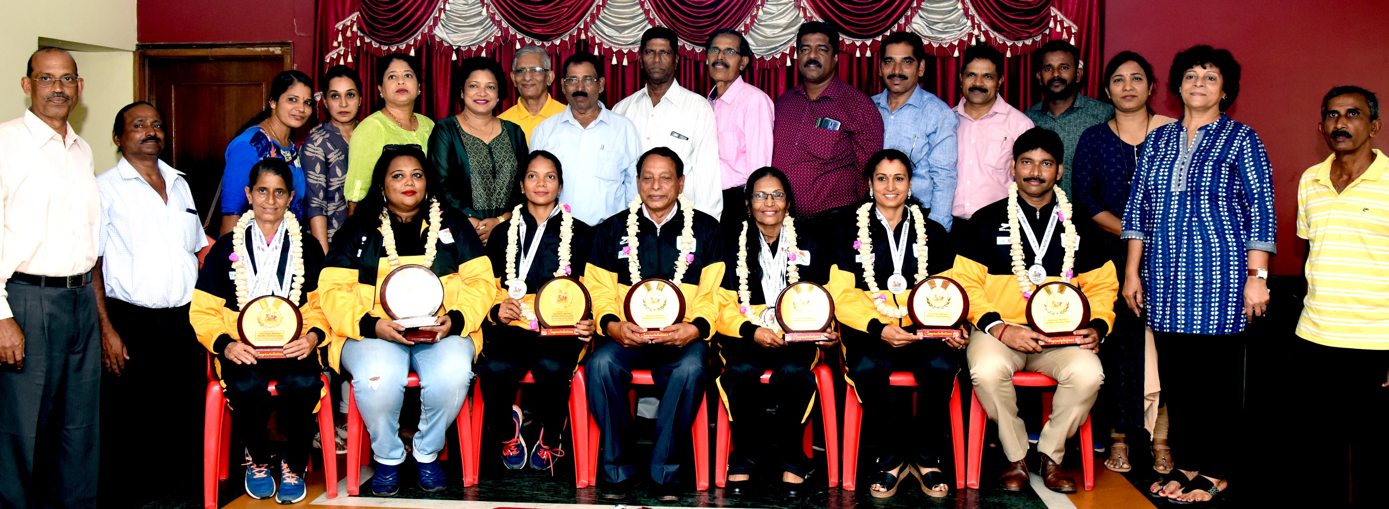 ಮಲೇಶಿಯಾದಲ್ಲಿ ಪದಕ ವಿಜೇತ ಮಾಸ್ಟರ್ಸ್‌ ಅಥ್ಲೆಟ್ಸ್ ತಂಡದ ಸದಸ್ಯರಿಗೆ ಸನ್ಮಾನ