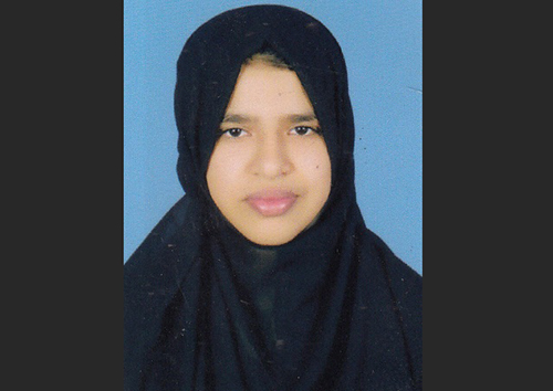 ಮಂಗಳೂರು ವಿವಿ ಪದವಿ ಪರೀಕ್ಷೆ: ಆಯಿಷತುಲ್ ಬಶರಿಯಾಗೆ 6ನೇ ರ‌್ಯಾಂಕ್