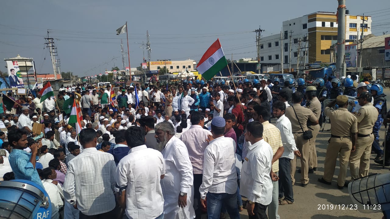 ಕಲಬುರಗಿಯಲ್ಲಿ ಮತ್ತೆ ಜೋರಾದ ಸಿಎಎ ವಿರೋಧಿ ಪ್ರತಿಭಟನೆ