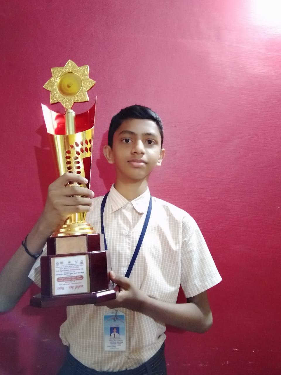 ರೆಹಾನ್ ಅಹಮದ್‍ಗೆ ರಾಜ್ಯಮಟ್ಟದ ರಸಪ್ರಶ್ನೆ ಸ್ಪರ್ಧೆಯಲ್ಲಿ ಪ್ರಥಮ ಸ್ಥಾನ