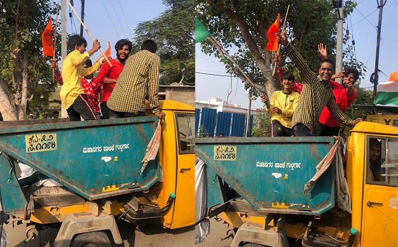 ಸಿಎಎಗೆ ಬೆಂಬಲ: ರ‍್ಯಾಲಿಗೆ ‘ಕಸದ ವಾಹನ ಬಳಸಿದ ಬಿಜೆಪಿ ಕಾರ್ಯಕರ್ತರು