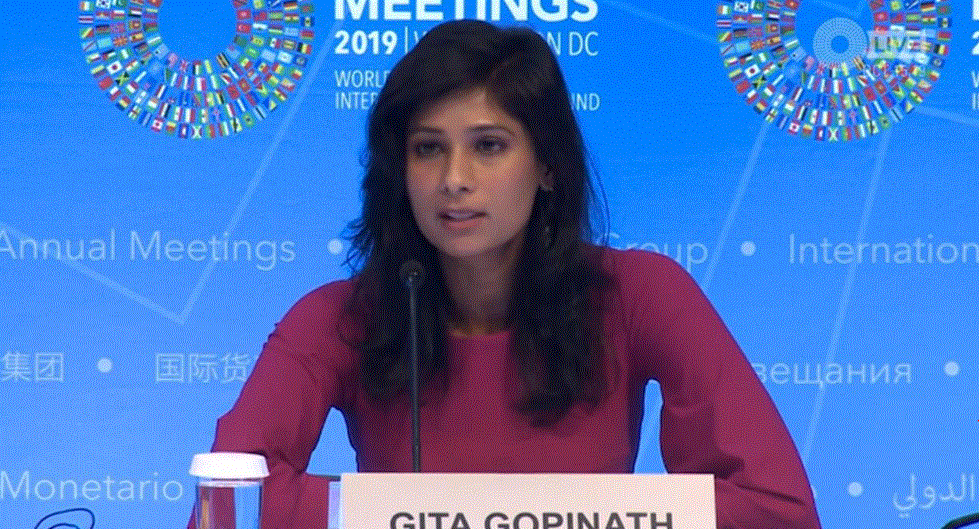 ಭಾರತದ ಆರ್ಥಿಕ ನಿಧಾನಗತಿಯೇ ಜಾಗತಿಕ ಬೆಳವಣಿಗೆಯ ಇಳಿಕೆಗೆ ಕಾರಣ: ಐಎಂಎಫ್ ಮುಖ್ಯ ಆರ್ಥಿಕ ತಜ್ಞೆ ಗೀತಾ ಗೋಪಿನಾಥ್