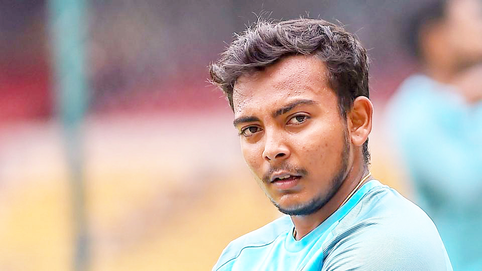 ಬೆಂಗಳೂರಿನತ್ತ ಧಾವಿಸಿದ ಪೃಥ್ವಿ ಶಾ